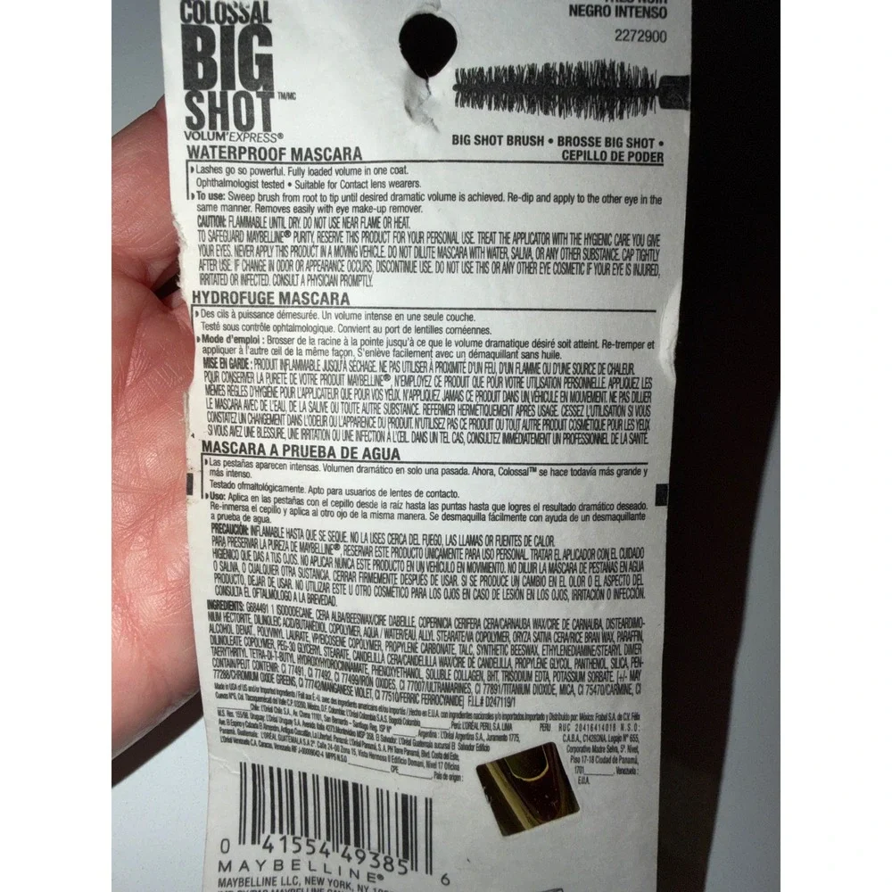Maybelline The Colossal Big Shot Waterproof Mascara 226 Very Black 0.32 fl oz